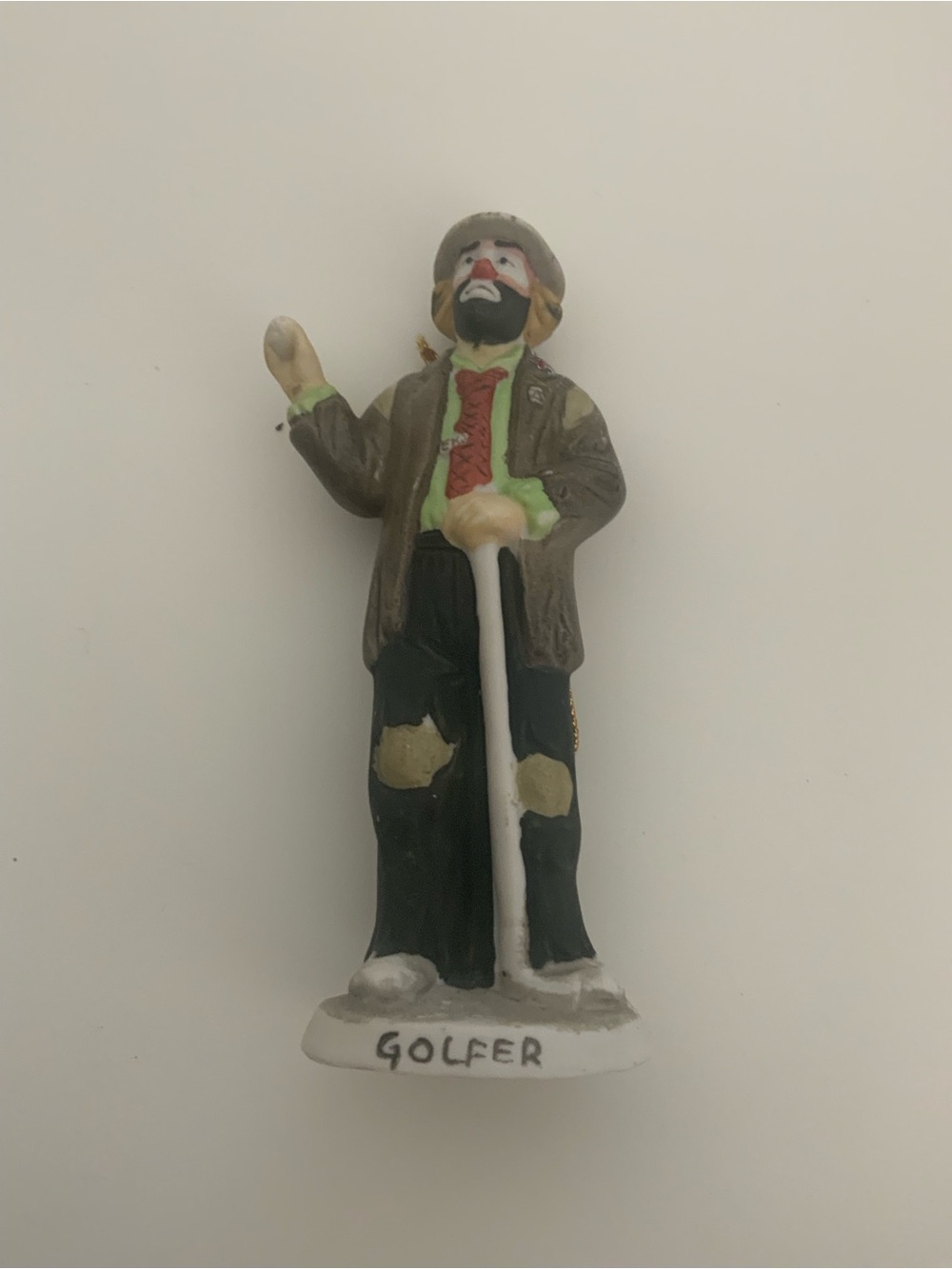 Golfer Figurine vintage Emmett Kelly Jr. hobo clown